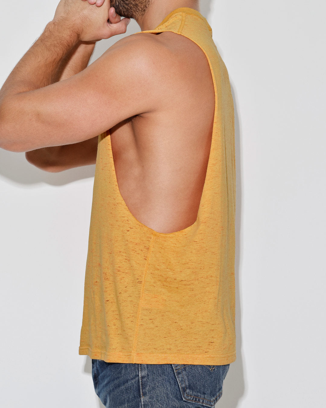 Hand Me Down Muscle Tank Mustard Yellow