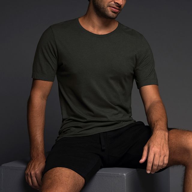 Jersey Crew Neck T-Shirt Beluga Grey - C - IN2 New York