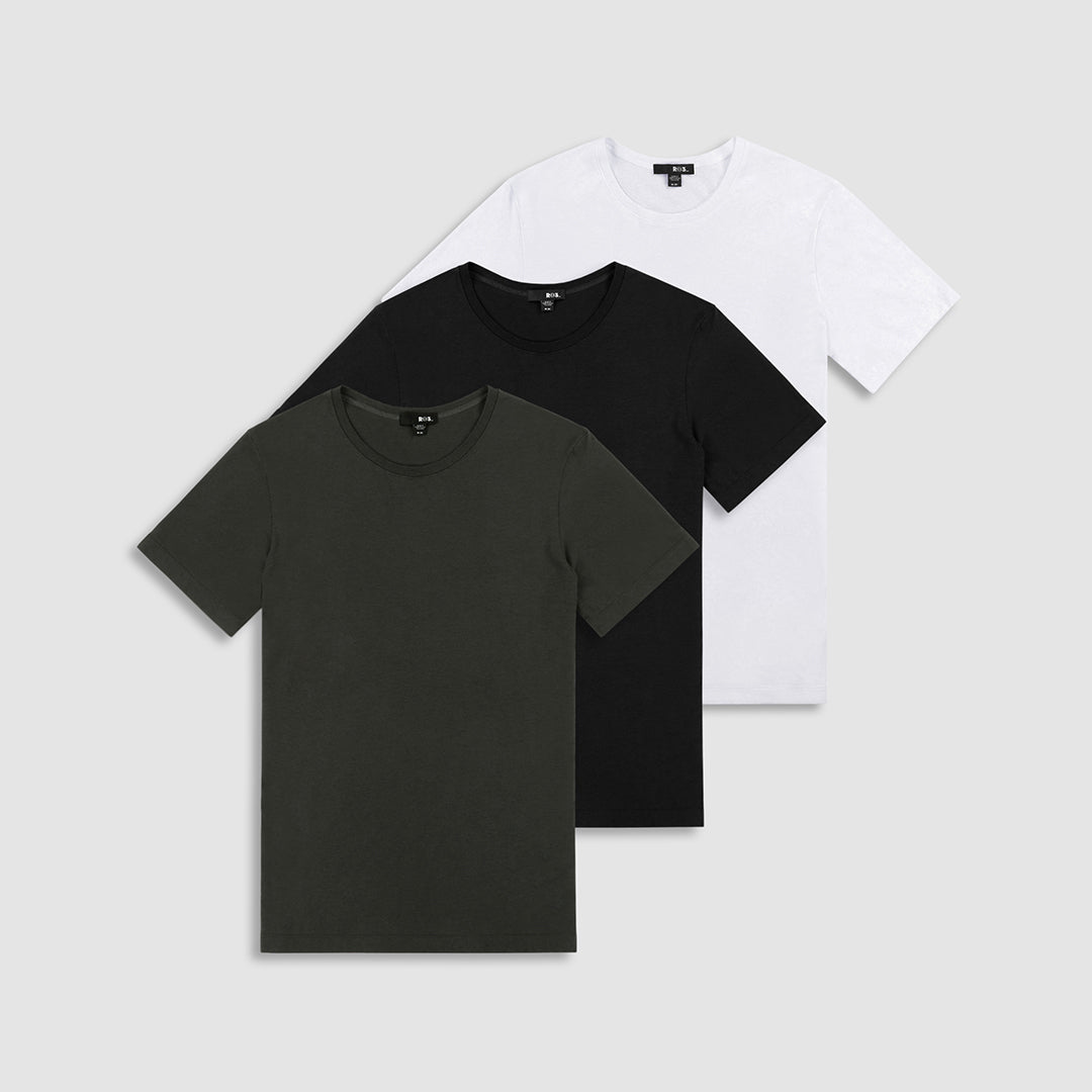 Jersey Crew Neck T-Shirt Black - C - IN2 New York