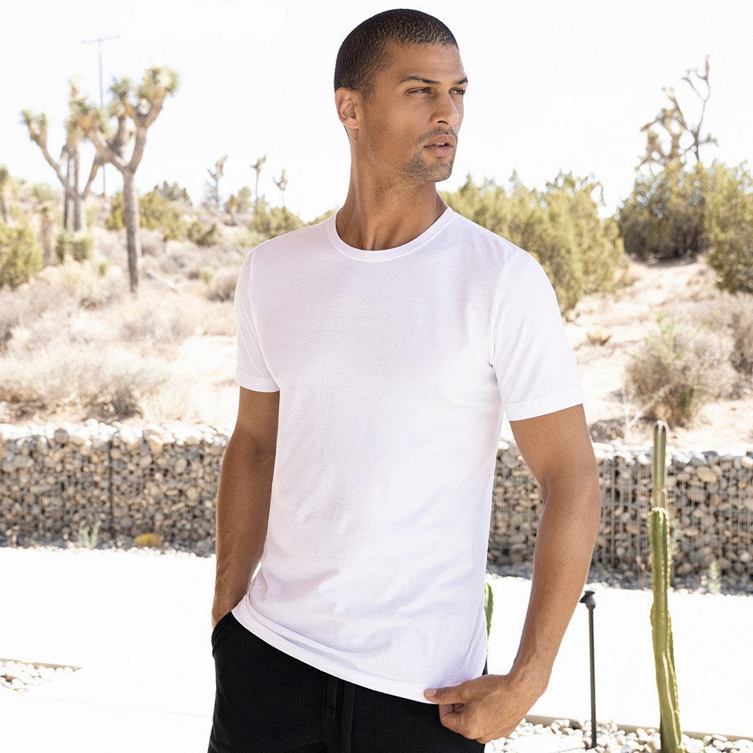 Jersey Crew Neck T-Shirt White - C - IN2 New York