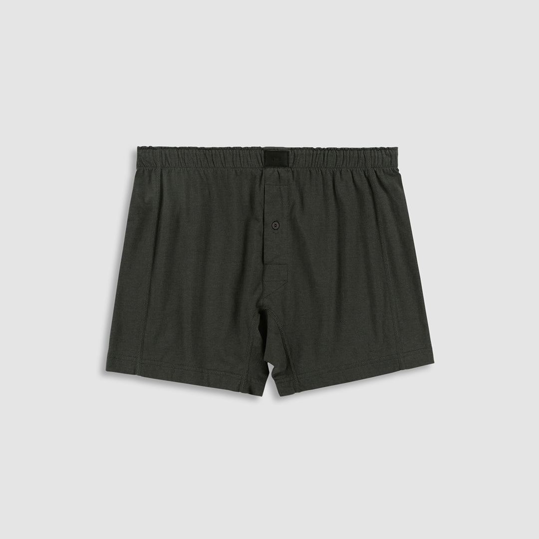 Jersey Fly Front Boxer Beluga Grey - C - IN2 New York