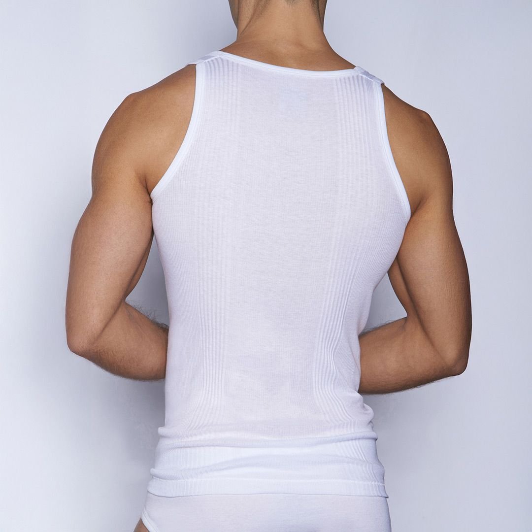 C-IN2 Layers Fitted Tank - White – C-IN2 New York