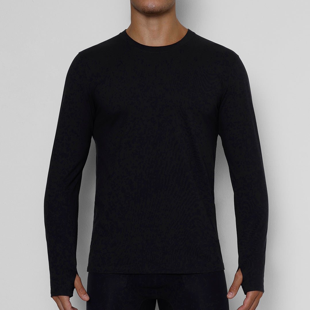Layers Long Sleeve T-Shirt Black (Cotton - Lyocell) - C - IN2 New York