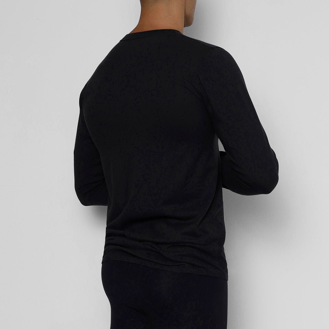 Layers Long Sleeve T-Shirt Black (Cotton - Lyocell) - C - IN2 New York
