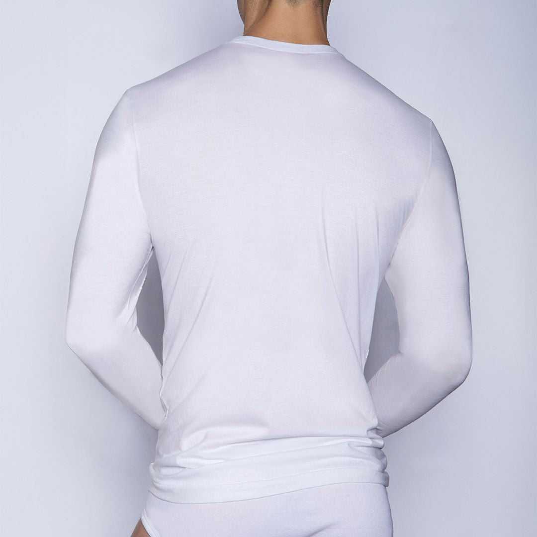 Layers Long Sleeve T-Shirt White - C - IN2 New York