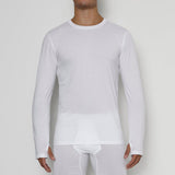 Layers Long Sleeve T-Shirt White (Cotton - Lyocell) - C - IN2 New York