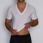 Layers Slim Deep V - Neck T-Shirt White - C - IN2 New York