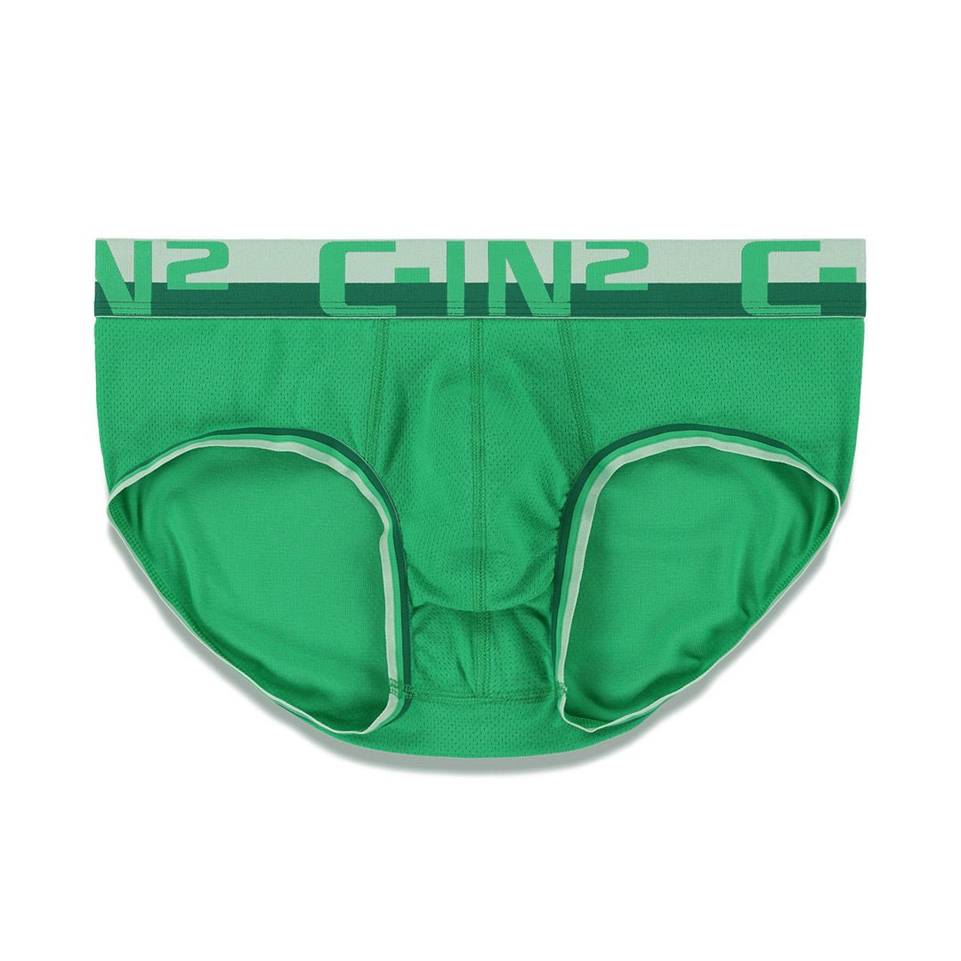 Mesh Mid Rise Brief Galileo Green - C - IN2 New York