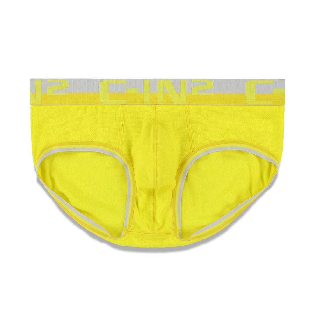 Mesh Mid Rise Brief Yaron Yellow - C - IN2 New York