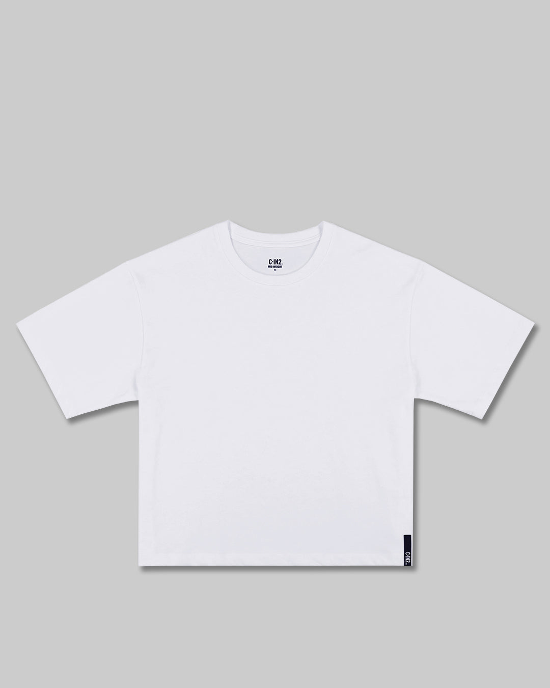 Mid Weight Cropped Boxy T-Shirt White