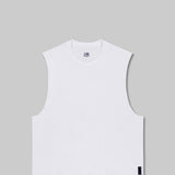 Mid Weight Cropped Sleeveless White