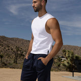 Mid Weight Cropped Sleeveless White