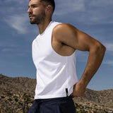 Mid Weight Cropped Sleeveless White