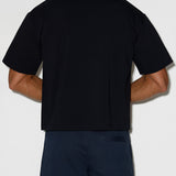 Mid Weight Cropped Boxy T-Shirt Black