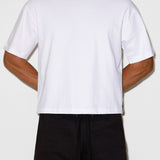 Mid Weight Cropped Boxy T-Shirt White