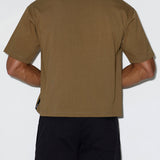 Mid Weight Cropped Boxy T-Shirt Dark Nude
