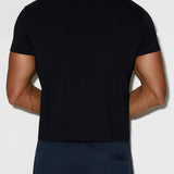 Mid Weight Cropped Fitted T-Shirt Black