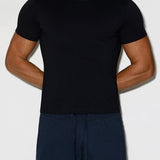 Mid Weight Cropped Fitted T-Shirt Black