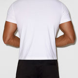 Mid Weight Cropped Fitted T-Shirt White