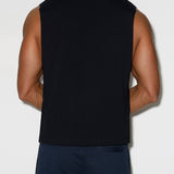 Mid Weight Cropped Sleeveless Black