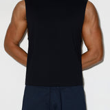 Mid Weight Cropped Sleeveless Black
