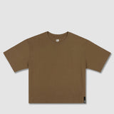 Mid Weight Cropped Boxy T-Shirt Dark Nude
