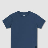 Mid Weight Cropped Fitted T-Shirt Denim Blue