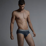Zen Mid Rise Brief Neil Navy Heather
