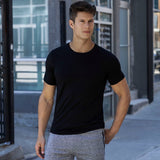 Perfect Pima Relaxed Crew Neck T-Shirt Black - C - IN2 New York