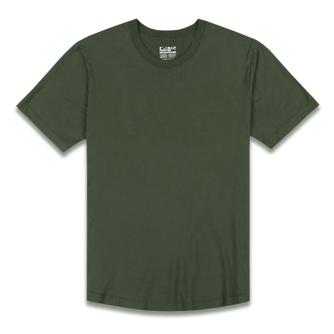 Perfect Pima Relaxed Crew Neck T-Shirt Gladwin Green - C - IN2 New York