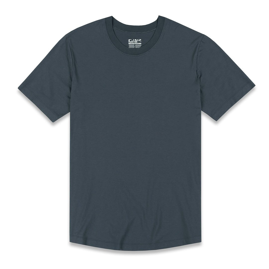 Perfect Pima Relaxed Crew Neck T-Shirt Niles Navy - C - IN2 New York