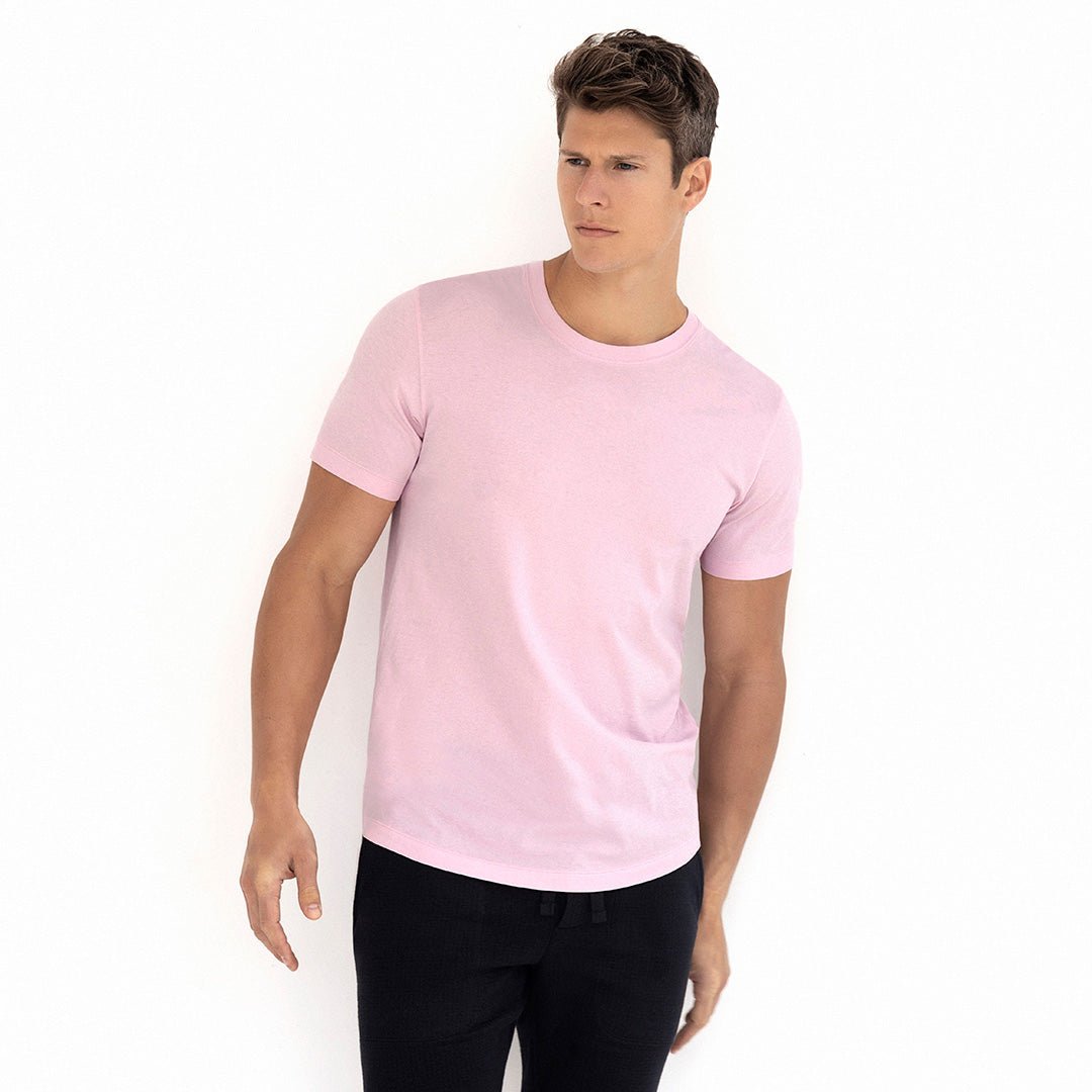 Perfect Pima Relaxed Crew Neck T-Shirt Pino Pink - C - IN2 New York