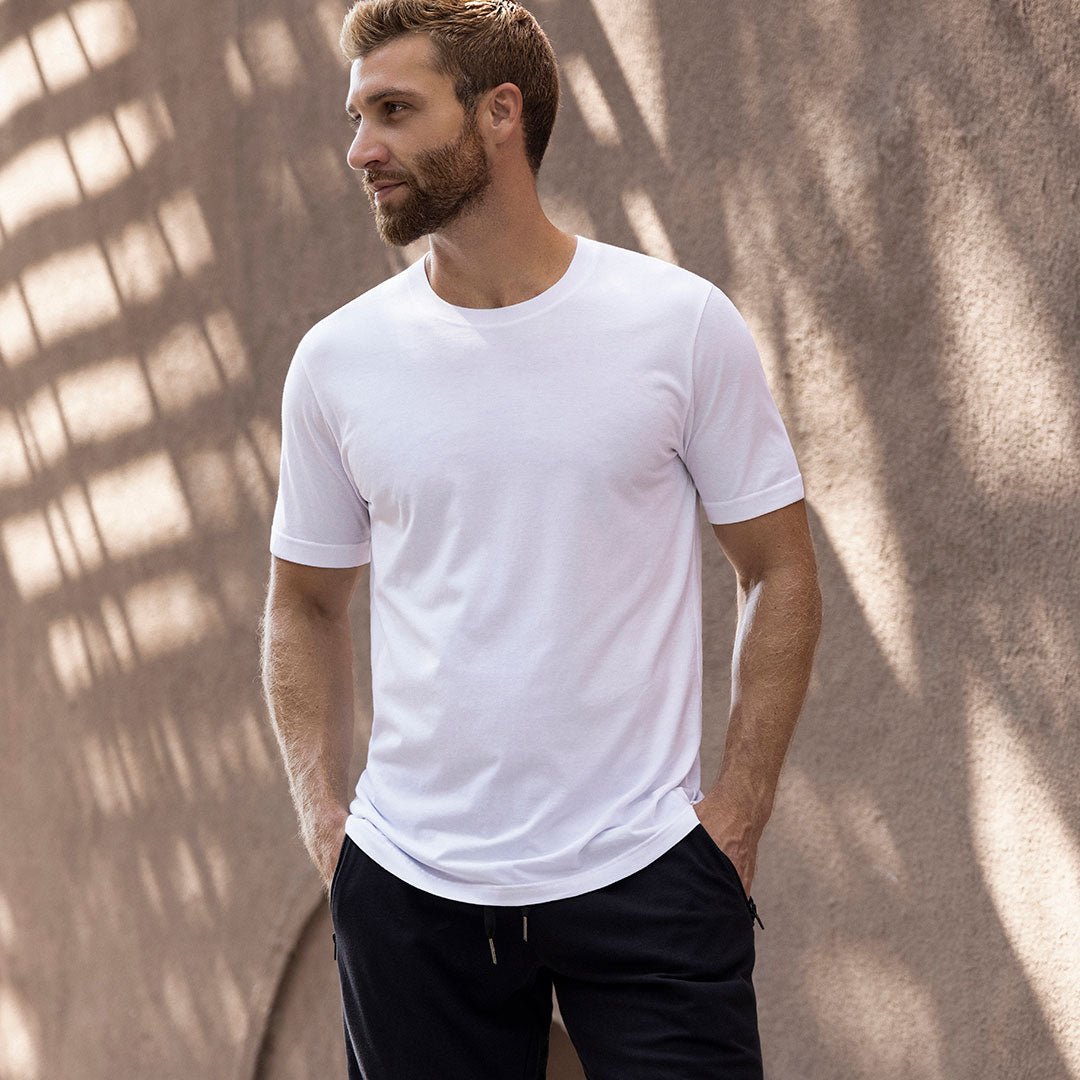 Perfect Pima Relaxed Crew Neck T-Shirt White - C - IN2 New York