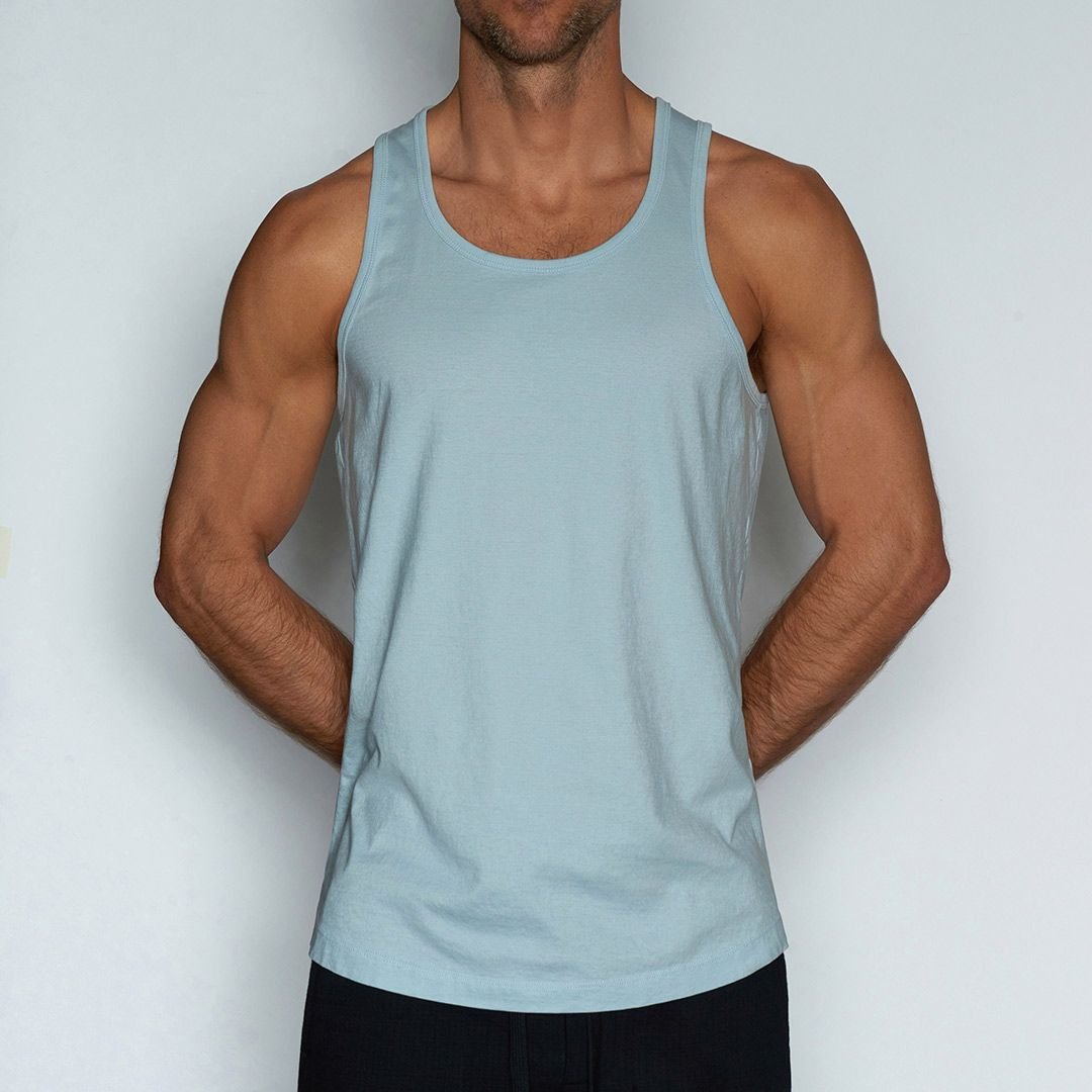 Perfect Pima Relaxed Tank Blythe Blue - C - IN2 New York