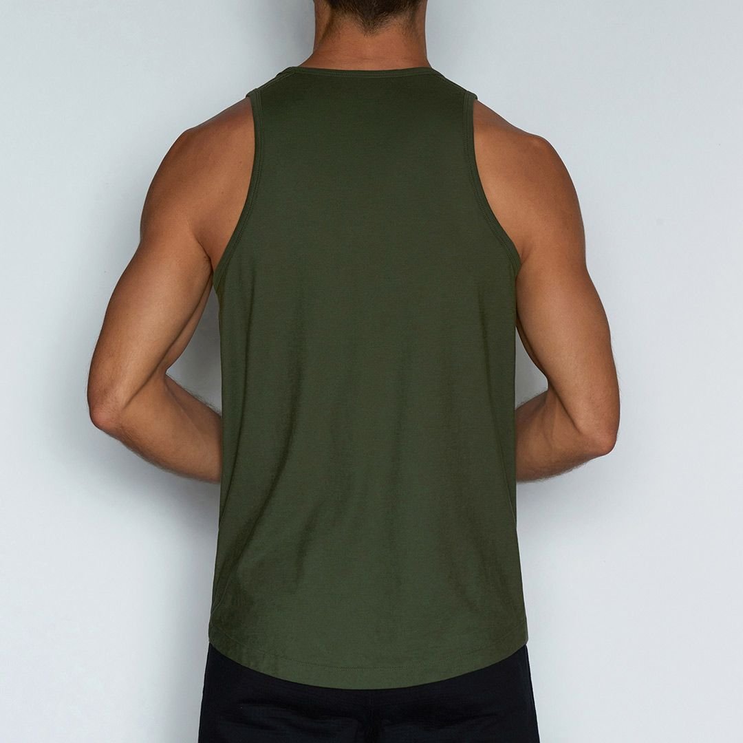 Perfect Pima Relaxed Tank Gladwin Green - C - IN2 New York