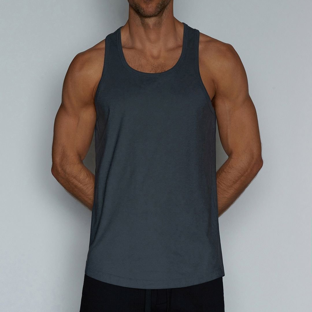 Perfect Pima Relaxed Tank Niles Navy - C - IN2 New York