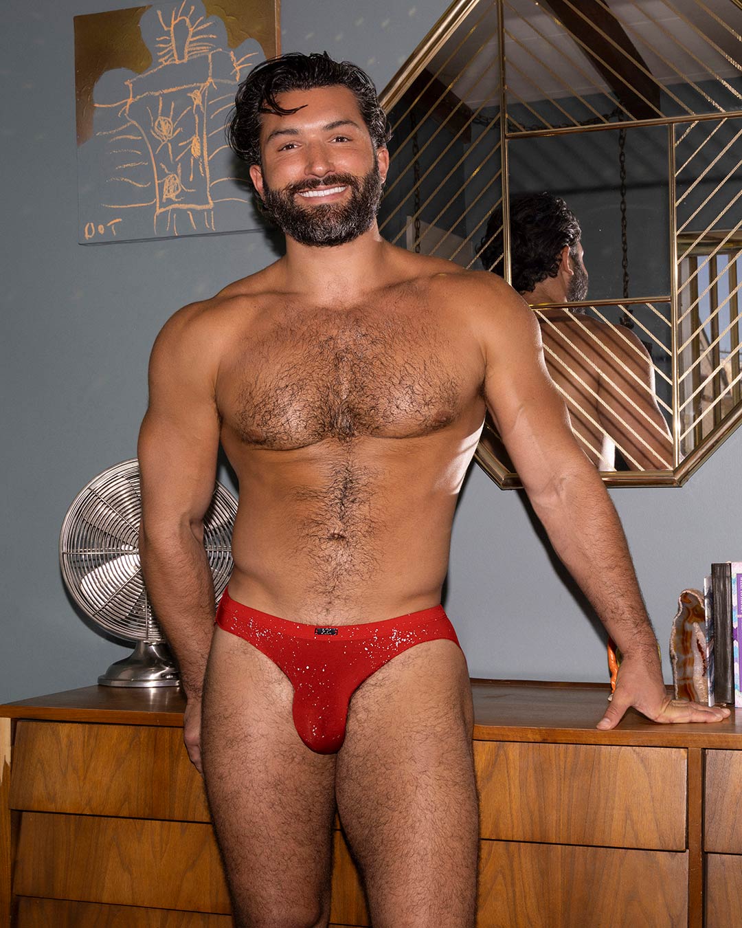 Pulse Wedge Low Rise Brief Garnet Red
