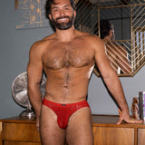 Pulse Wedge Low Rise Brief Garnet Red
