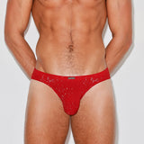 Pulse Wedge Low Rise Brief Garnet Red