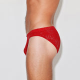 Pulse Wedge Low Rise Brief Garnet Red