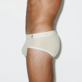 Rough Knit Mid Rise Brief Bone