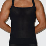 Rough Knit Tank Black