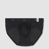 Rough Knit Mid Rise Brief Black