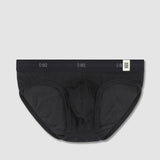 Rough Knit Low Rise Brief Black