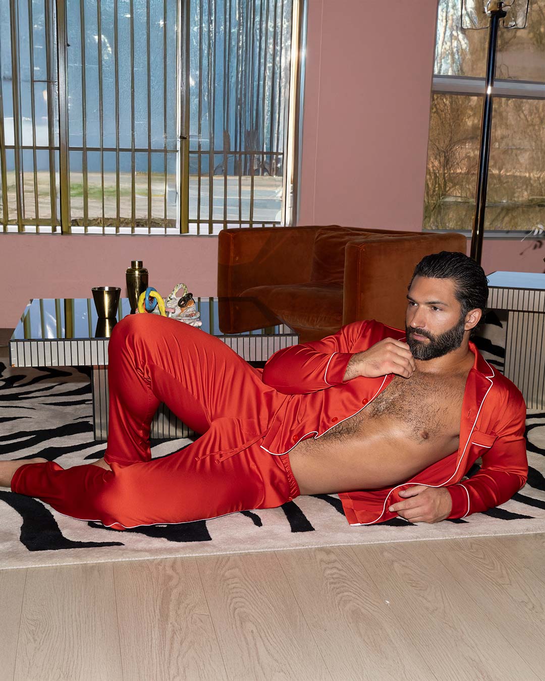 Sleepwear Pajama Bottom Garnet Red