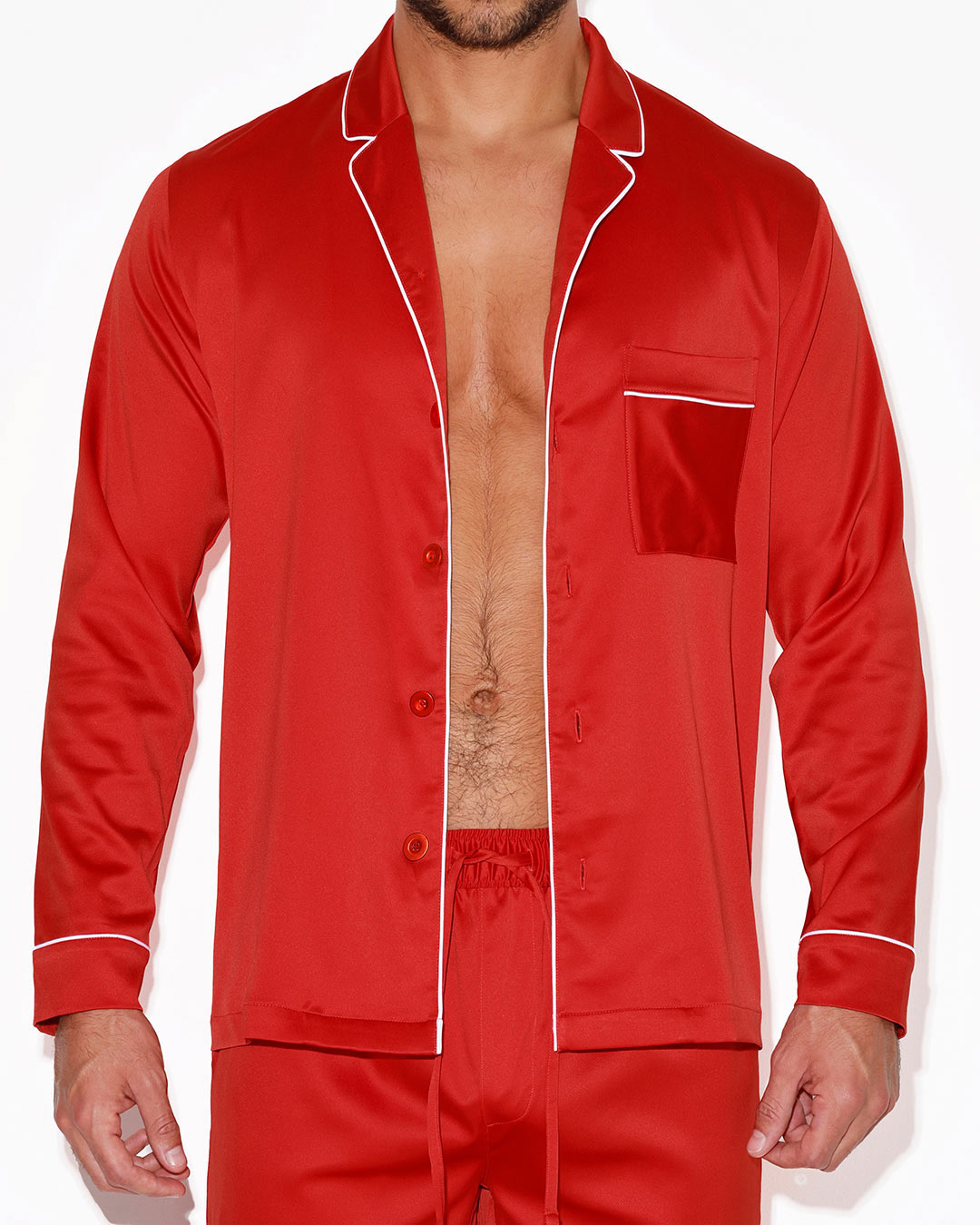 Sleepwear Pajama Top Garnet Red