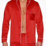 Sleepwear Pajama Top Garnet Red