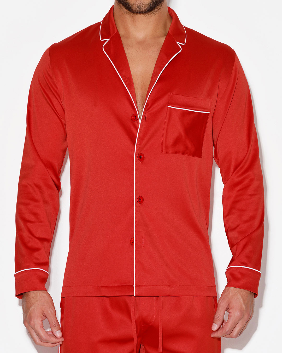 Sleepwear Pajama Top Garnet Red