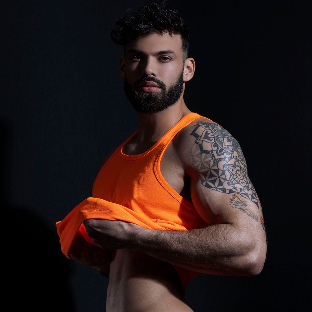 Super Bright Relaxed Tank Ollie Orange - C - IN2 New York