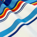 Swim Shorts Navy White Horizontal Stripes